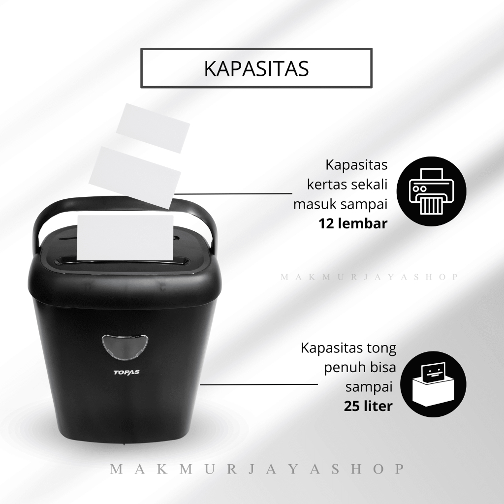 Jual Mesin Penghacur Kertas Topas TP-12C Paper Shredder Topas TP12C ...