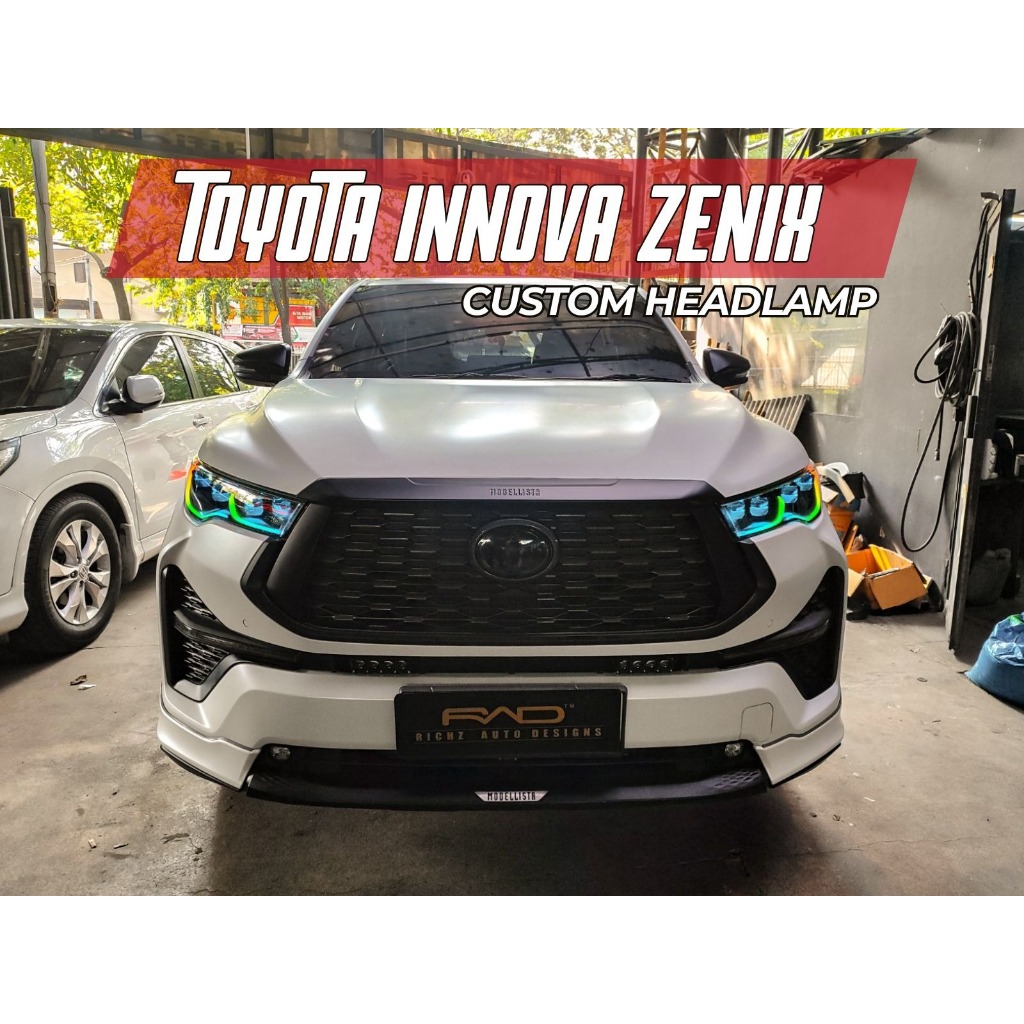Jual Custom Headlamp Toyota Innova Zenix Matrix Style | Lampu Depan RGB ...