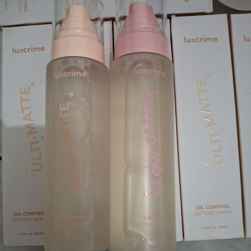 Jual LUXCRIME SETTING SPRAY ULTIMATE DAN GLOWBETER | Shopee Indonesia