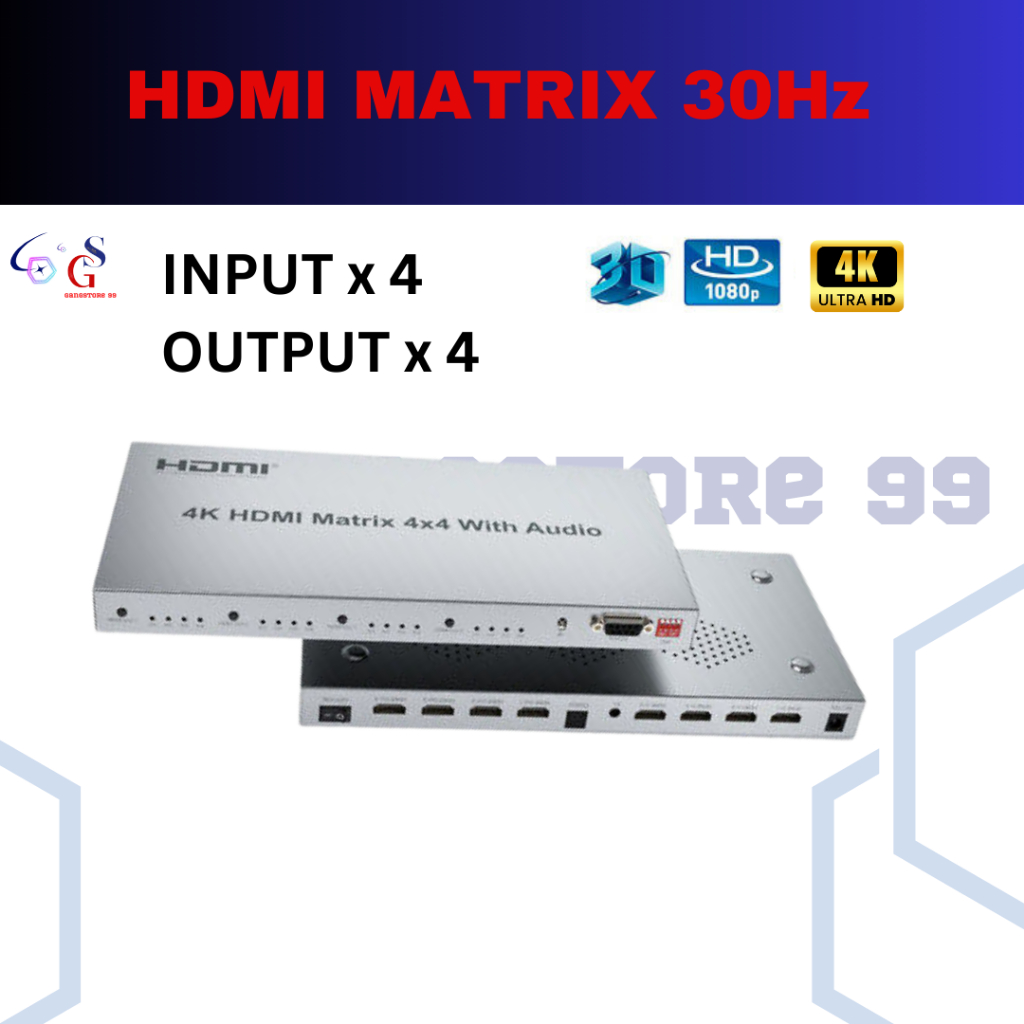 Jual HDMI MATRIX 4X4 4K 30 Hz/ HDMI Matrix 4K 30hz/ Matrix HDMI 4K ...