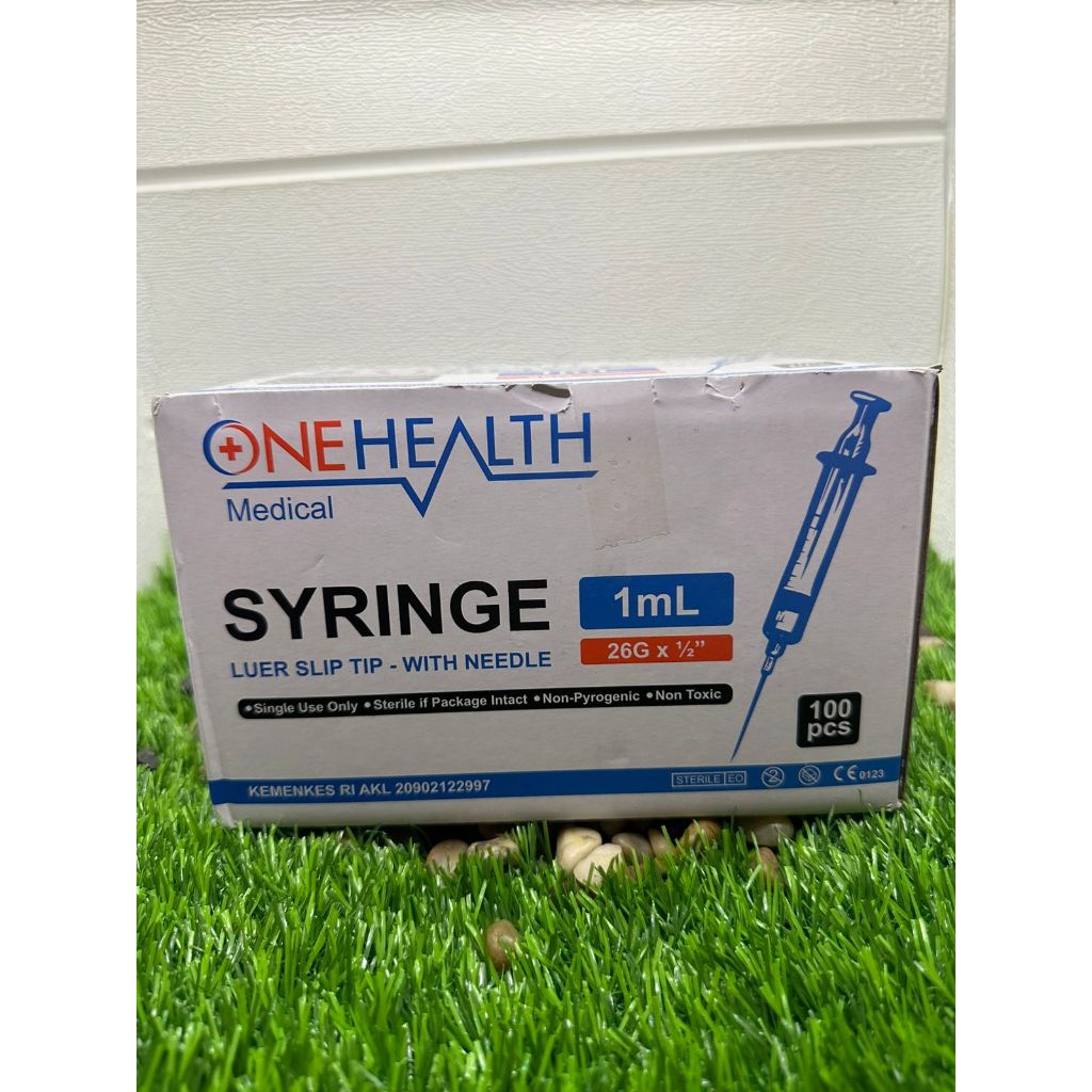 Jual ONEHEALTH SPUIT 1 CC PER BOX SYRINGE 1 CC PER BOX ALAT INJEKSI ...