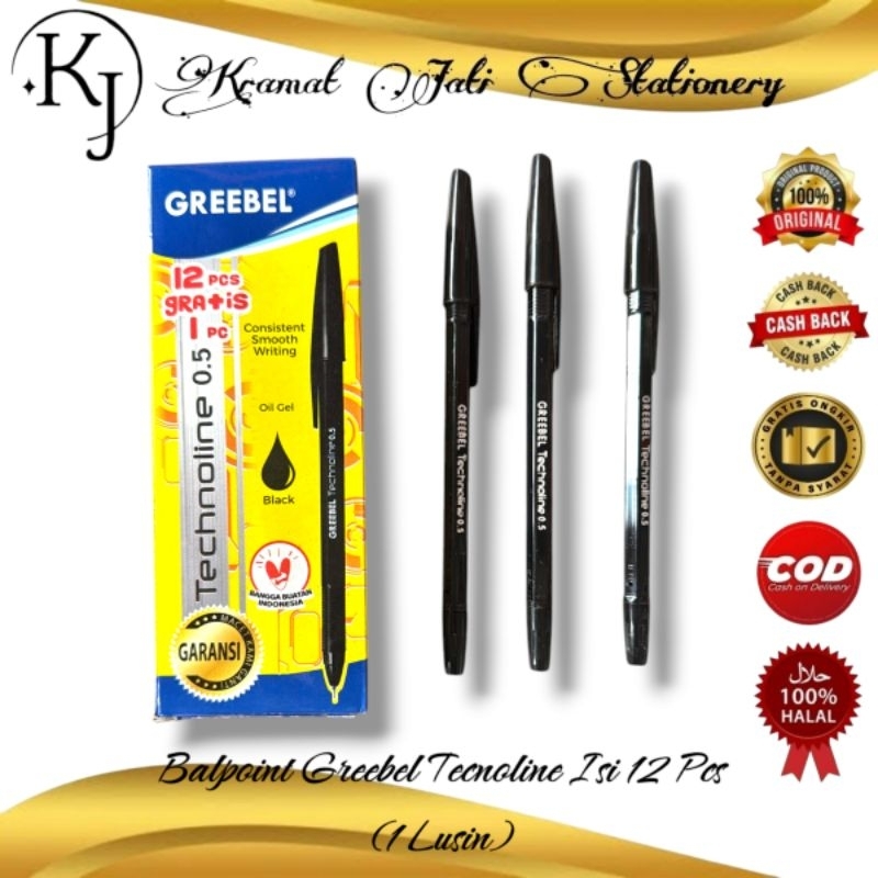Jual Balpoint Greebel Tecnoline Isi 12 Pcs (1 Lusin) | Shopee Indonesia