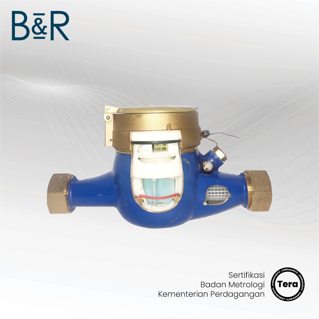 Jual B&R Water Meter / Meteran Air / Flow Air Bersih MTKDX(B) 1/2 Inch ...