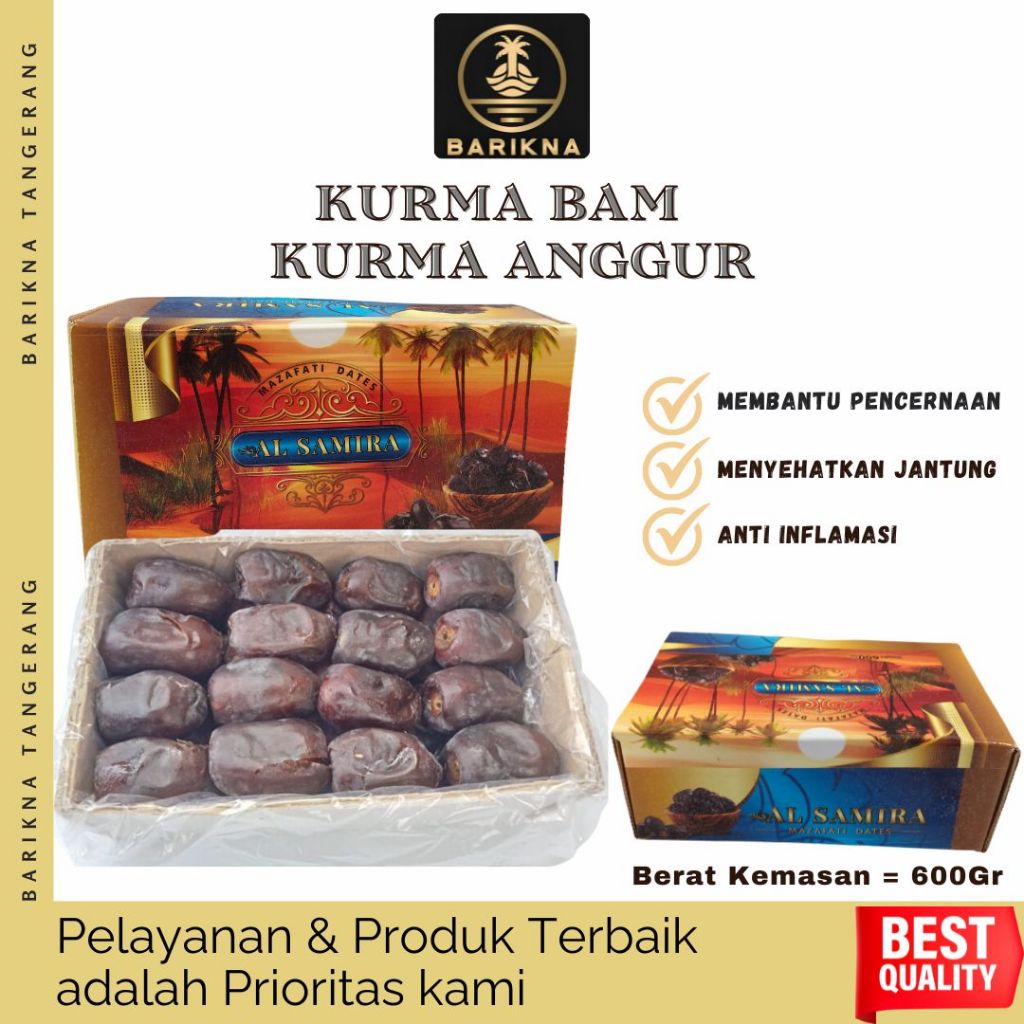 Jual BAM/KURMA BAM/KURMA ANGGUR/KURMA BAM IRAN KEMASAN 600GRM | Shopee ...