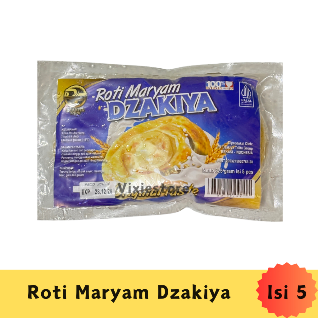 Jual Roti Maryam Dzakiya Rasa Original Beku Isi 5 | Shopee Indonesia
