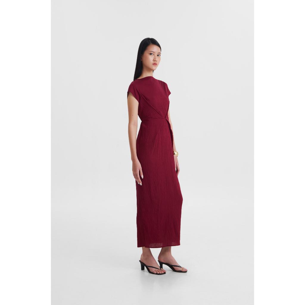 Jual PAFON Luna Dress - Crimson Red | Shopee Indonesia