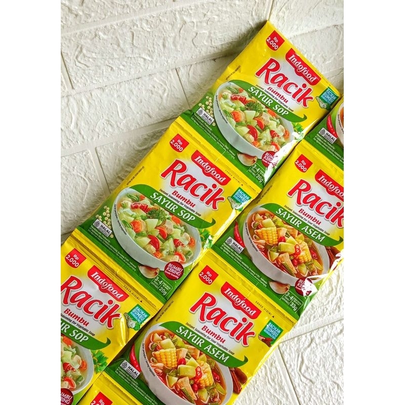 Jual Indofood RACIK renceng 5 x26 gr ayam goreng , SOP,asem,ikan goreng