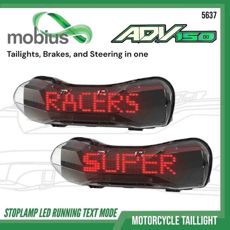 Jual LAMPU STOP 3 IN 1 HONDA ADV 150 160 STOPLAMP TEXT RUNNING MOBIUS ...