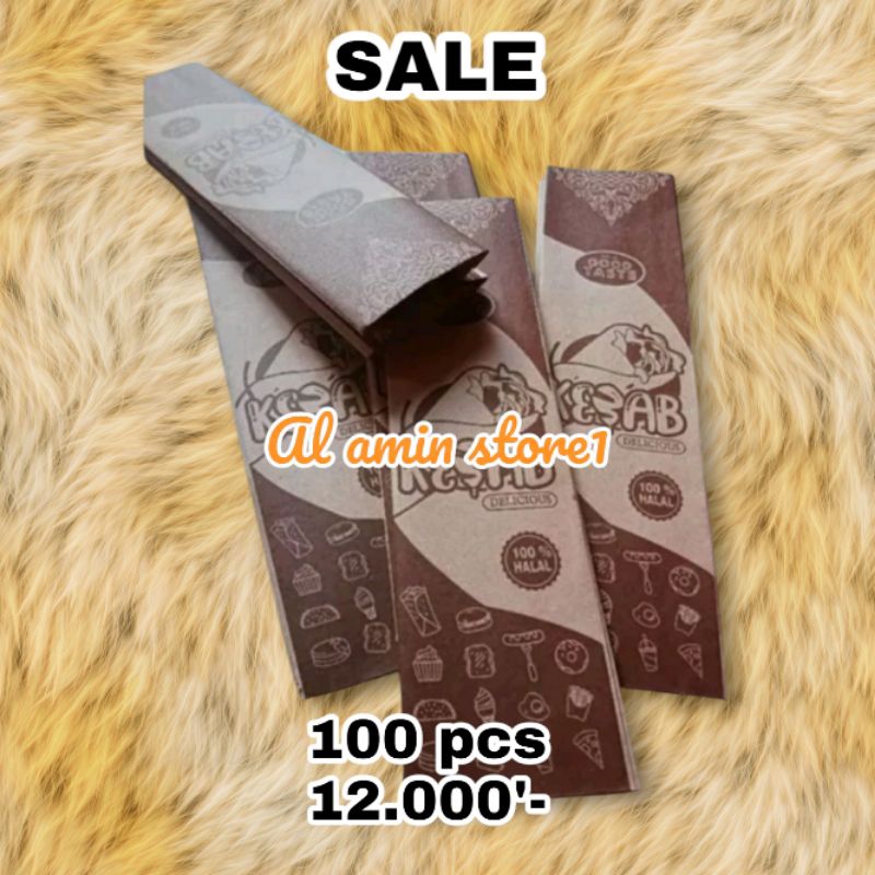 Jual kertas kemasan kebab paper box isi 100 lembar murah / kertas ...