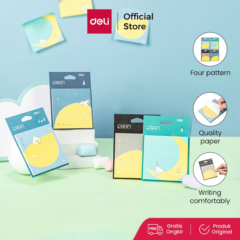 Jual Deli Sticky Notes / Memo Tempel / Kertas Penanda Lucu 80 GSM 30 ...