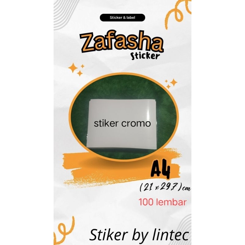 Jual stiker cromo (glossy) A4 1pack @100 lembar | Shopee Indonesia
