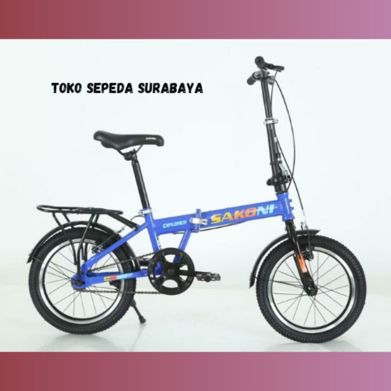 Jual SEPEDA LIPAT ANAK UKURAN 16 18 20 SAKONI EXPLORER SINGLE SPEED ...
