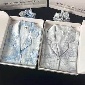 Piyama Satin Set Piyama Wanita Lengan Panjang Celana Panjang Pajamas Wanita Baju Tidur Wanita
