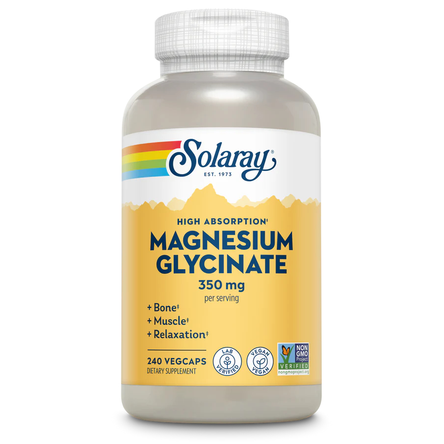 Jual Solaray Magnesium Glycinate 350mg Vegan NON GMO + BioPerine | High ...