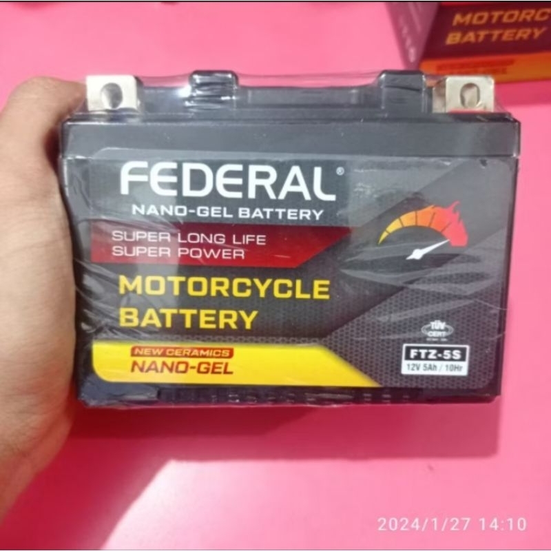 Jual AKI FULL KERING GTZ5S AKI FEDERAL NANO GEL ACCU FEDERAL FTZ5S AKI