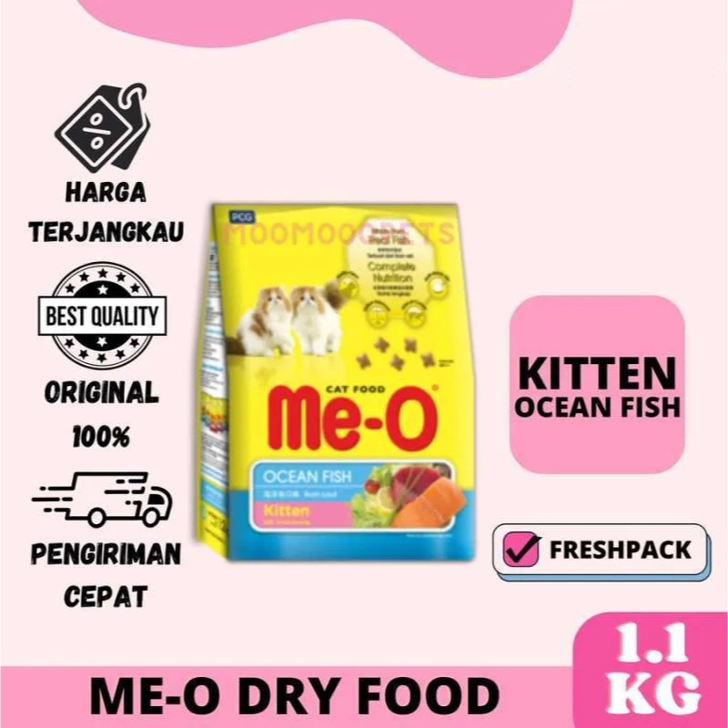 Jual Me-O Kitten Ocean Fish 1.1 kg | Shopee Indonesia