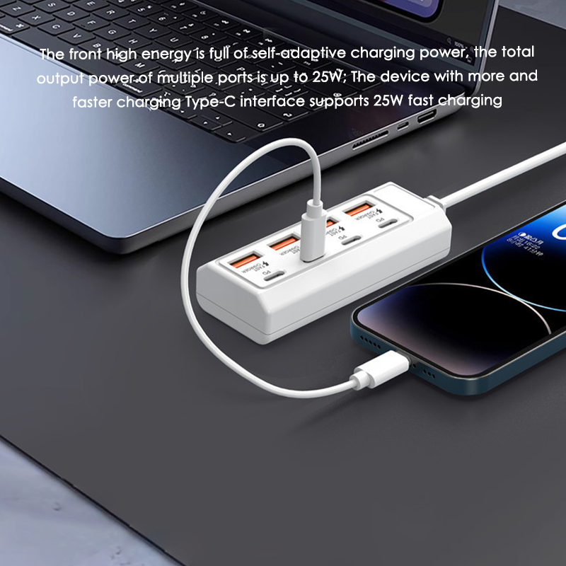 Jual Colokan Power Power Strip Stop Kontak 4*USB+4*TYPE-C Serbaguna ...