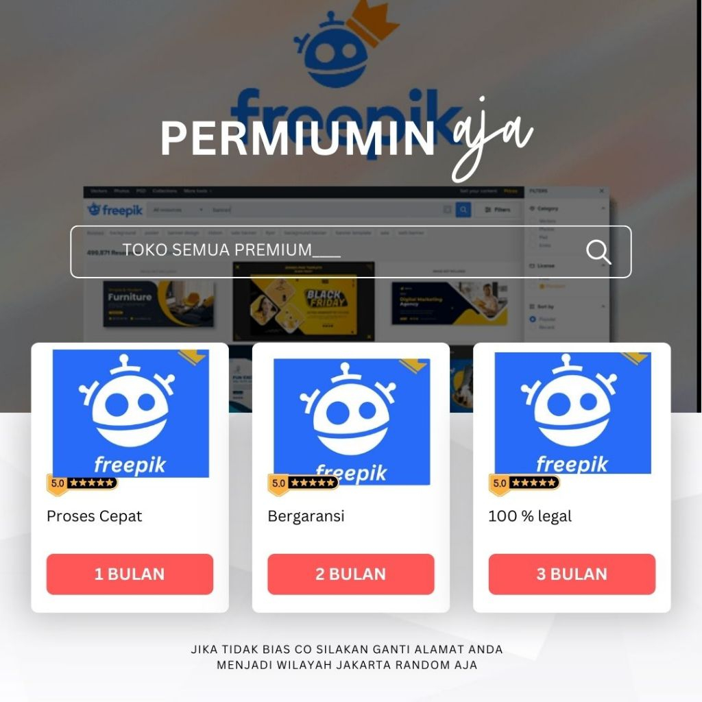 Jual Freepik Premium Full Garansi Shopee Indonesia
