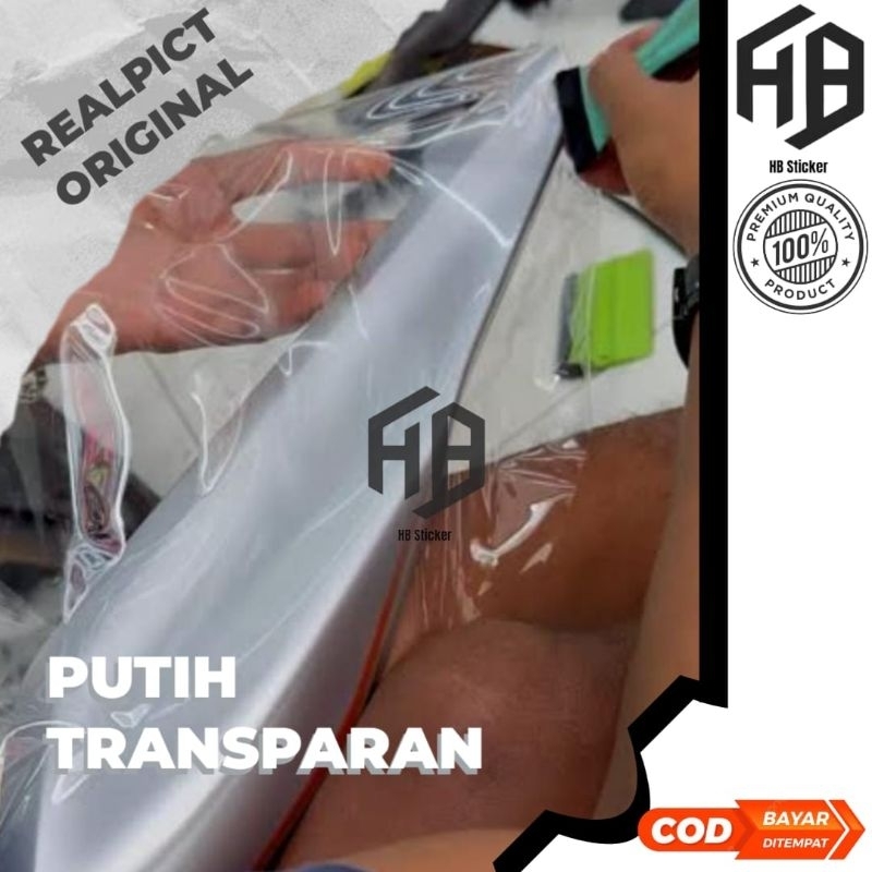 Jual Sticker Skotlet Putih Transparan Untuk Motor dan Mobil Kualitas ...