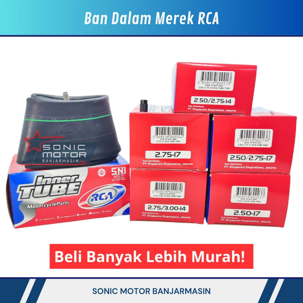 Jual Ban Dalam RCA Tube Tire Berbagai Ukuran Motor (Matic Dan Nonmatic ...