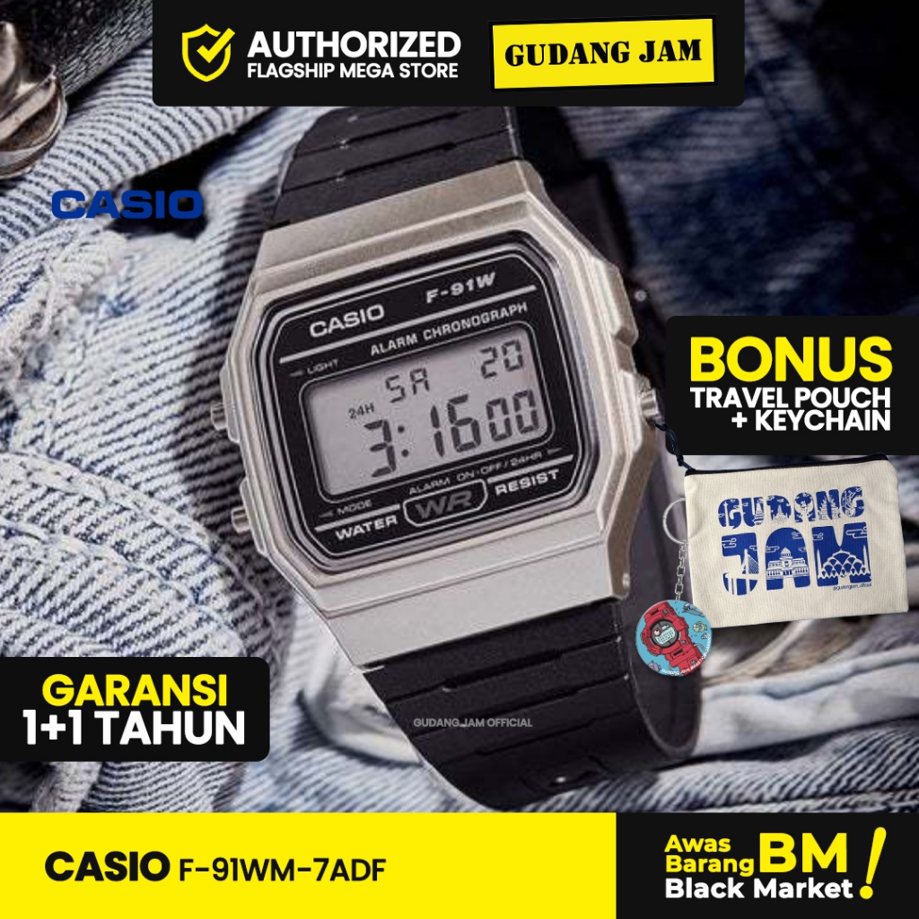Jual Jam Tangan pria Casio F-91WM-7ADF F91 W F91WM F 91W | Shopee Indonesia