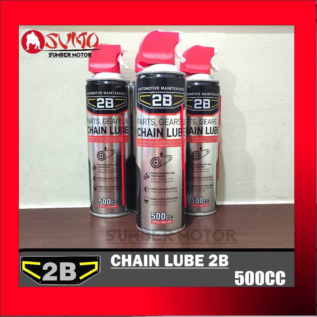 Jual Oli Rantai 2B chain lube Chainlube Semprot 500ml Pelumas Rantai ...