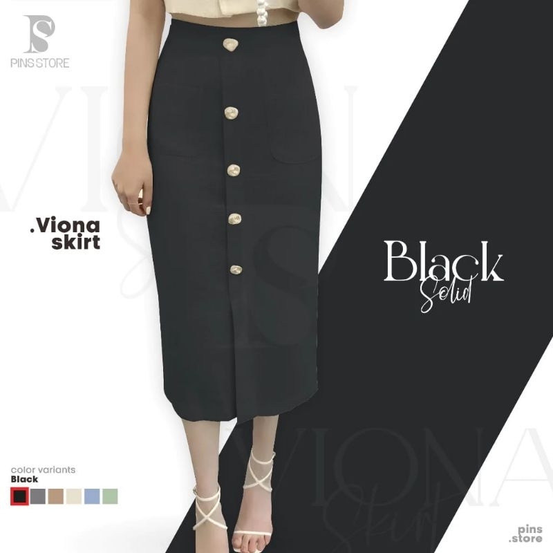 Jual Rok Viona Terbaru Skirt Katun Panjang Polos Rok Kerja Premium ...
