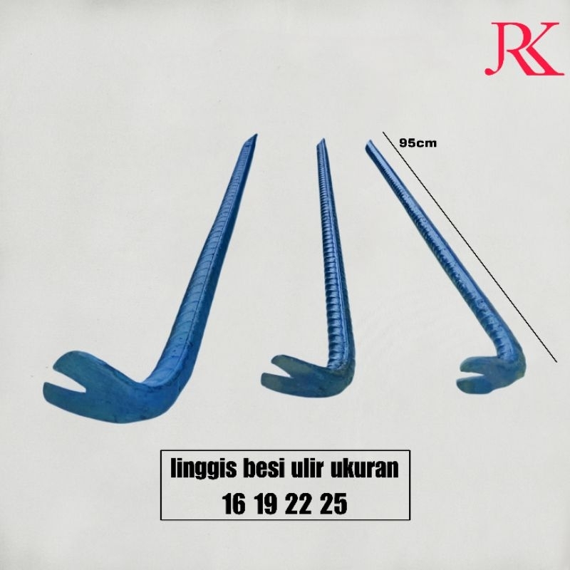 Jual Linggis Besi Ulir 95cm Linggis Congkel Paku Ukuran 16 19 22 25 ...