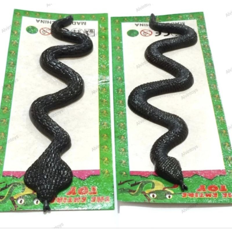 Jual Sticky toys ular jeli empuk Warna dan Hitam squish snake
