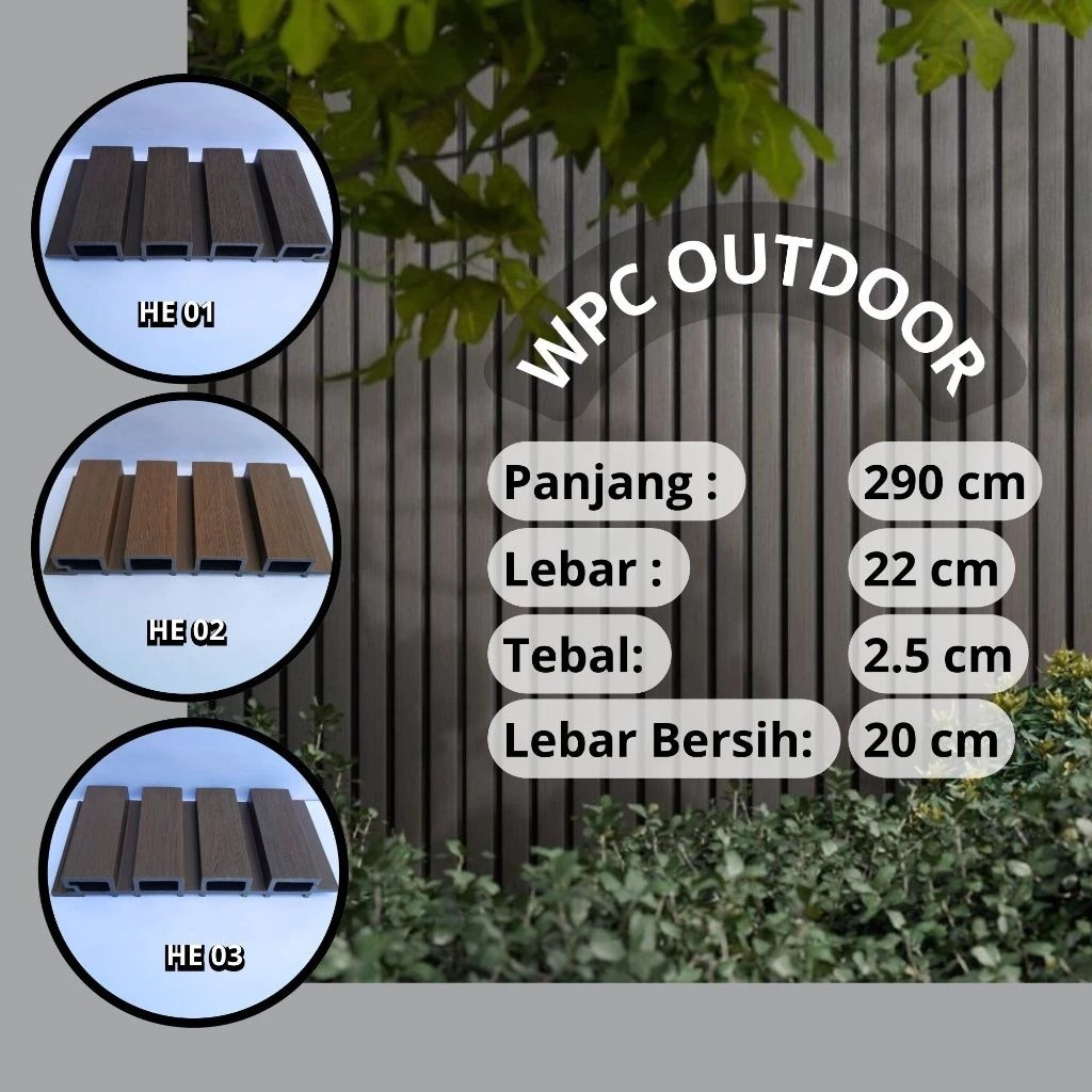 Jual Wall Cladding [PREMIUM] Wood WPC OUTDOOR Dinding Panel Kisi Kisi ...