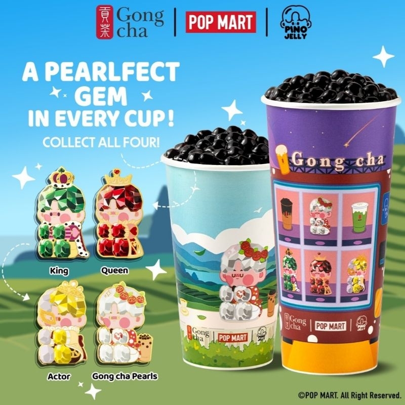 Jual Gong Cha x Pino Jelly Series Pin || Gong Cha x Pop Mart (4 Designs ...
