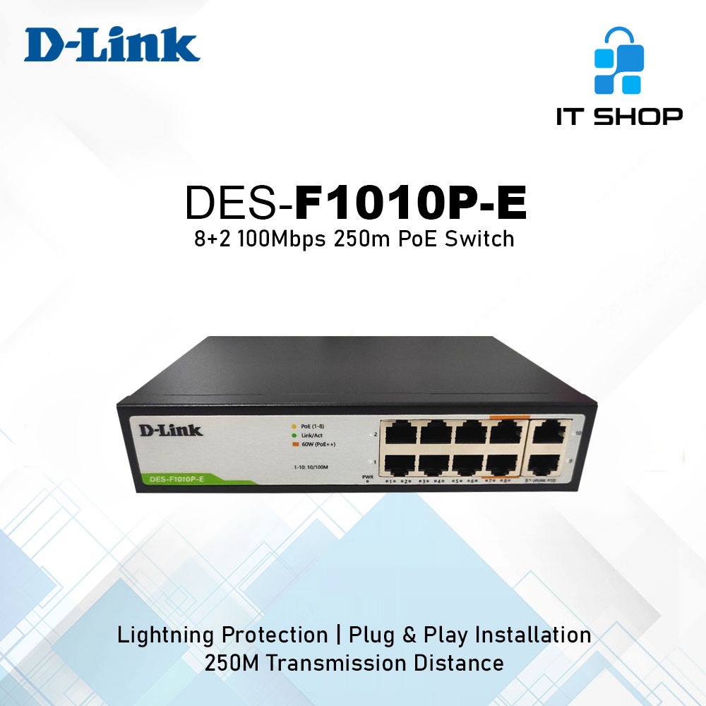 Jual D-Link PoE Switch Hub DES F1010P-E | Shopee Indonesia
