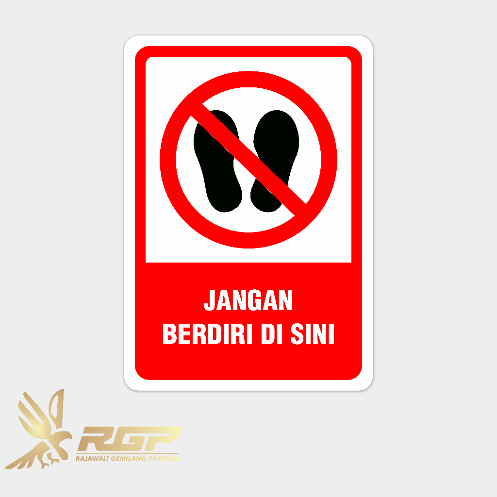 Jual Rambu Jangan Berdiri Disini - Plat Alumunium | Shopee Indonesia