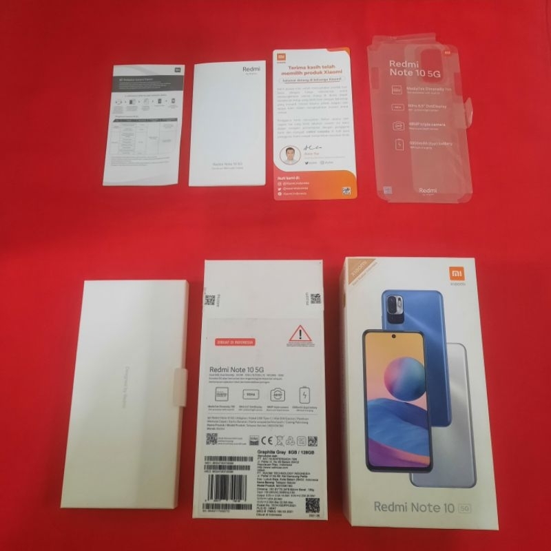 Jual dus box redmi note 10 5G original 100% copotan lengkap manual book ...