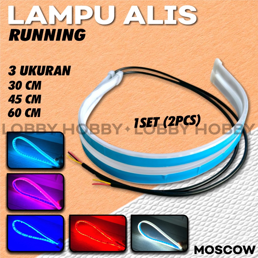Jual LAMPU ALIS RUNNING PANJANG 30CM LAMPU LED ALIS TEMPEL FLEXIBLE ...