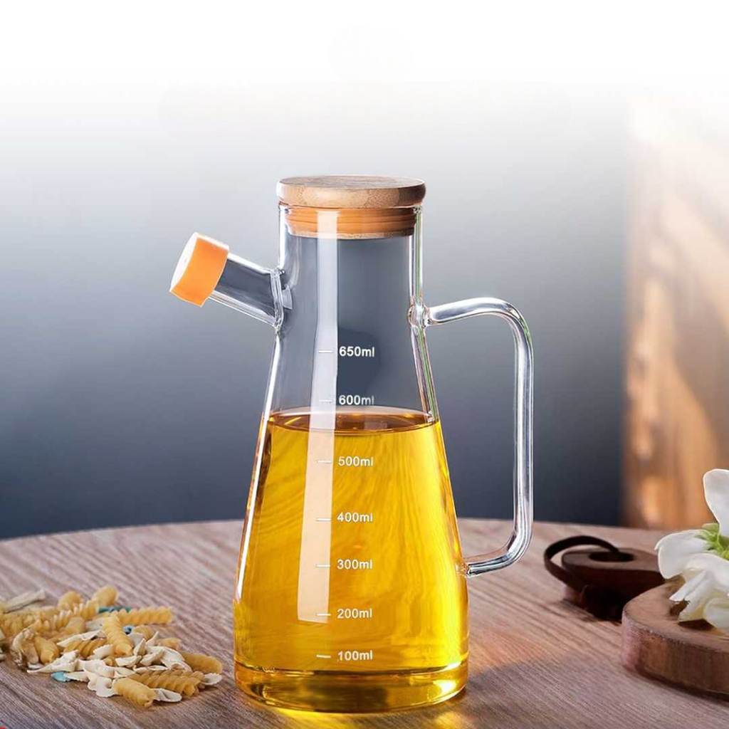 Jual Botol Wadah Tempat Minyak Estetik Tutup Kayu Kaca Borosilicate Oil ...