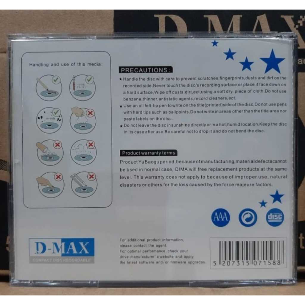 Jual D-max CD-R Original 700Mb Include Case Mika/keping (Isi 10 pcs ...