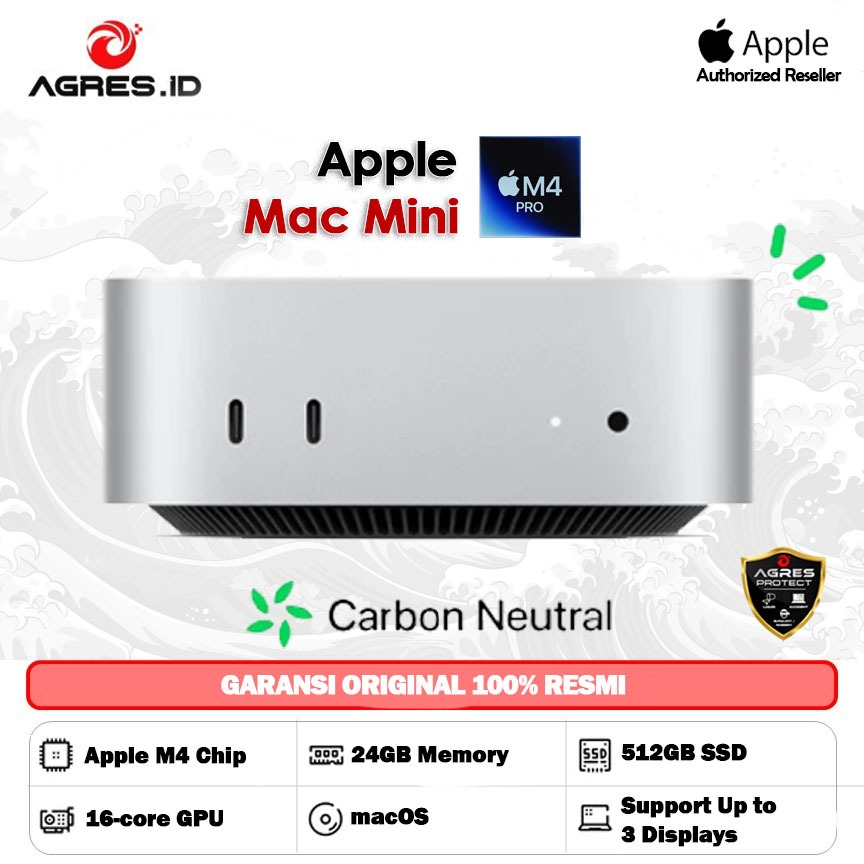 Mac mini M4 Pro 24GB 512GB 保証付（アップル、小型化＆M4/M4