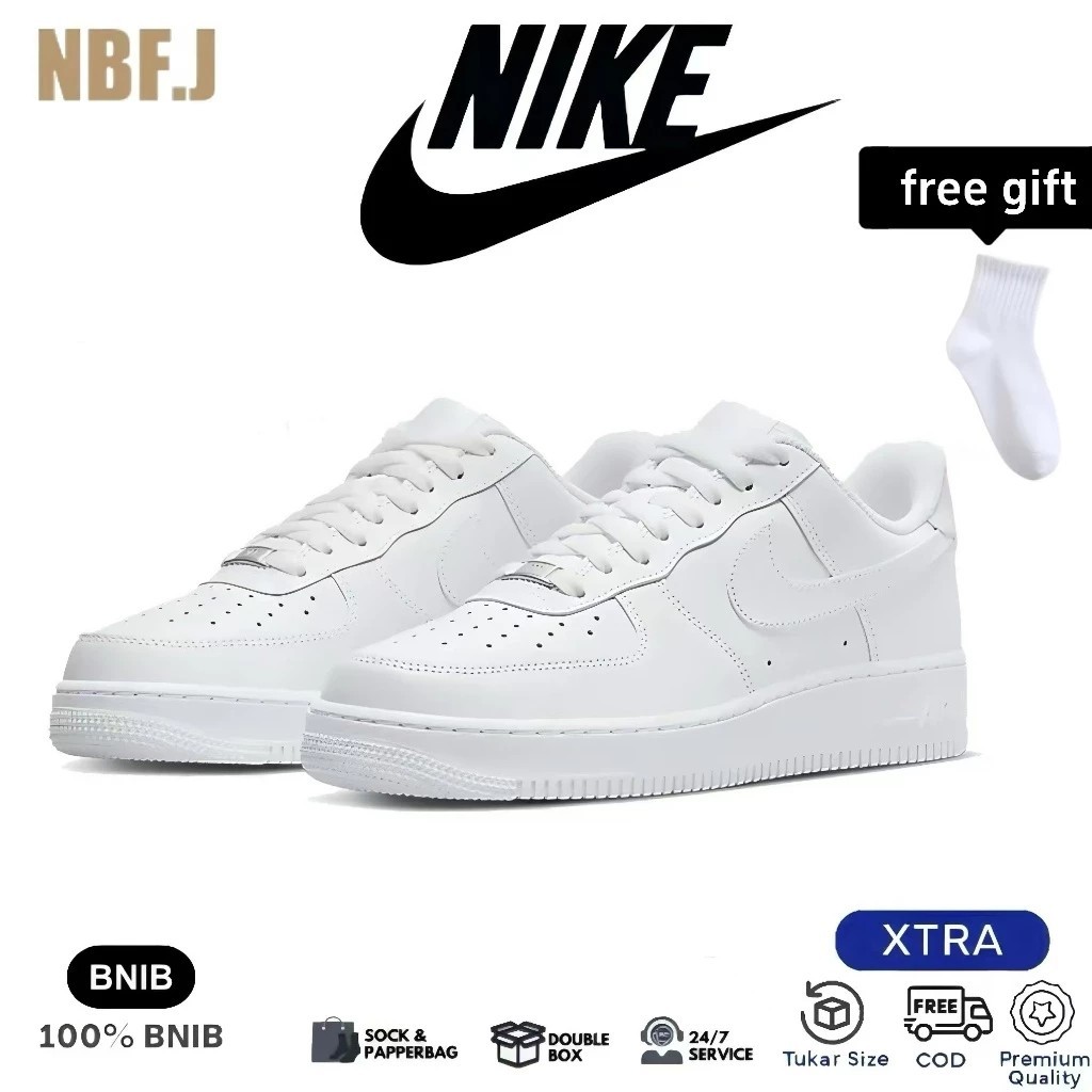 Jual Nke af1 Sepatu Kulit Putih XTRA | Shopee Indonesia