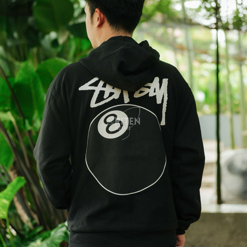 Jual Stussy 8 Ball Zip Hoodie Black Original | Shopee Indonesia