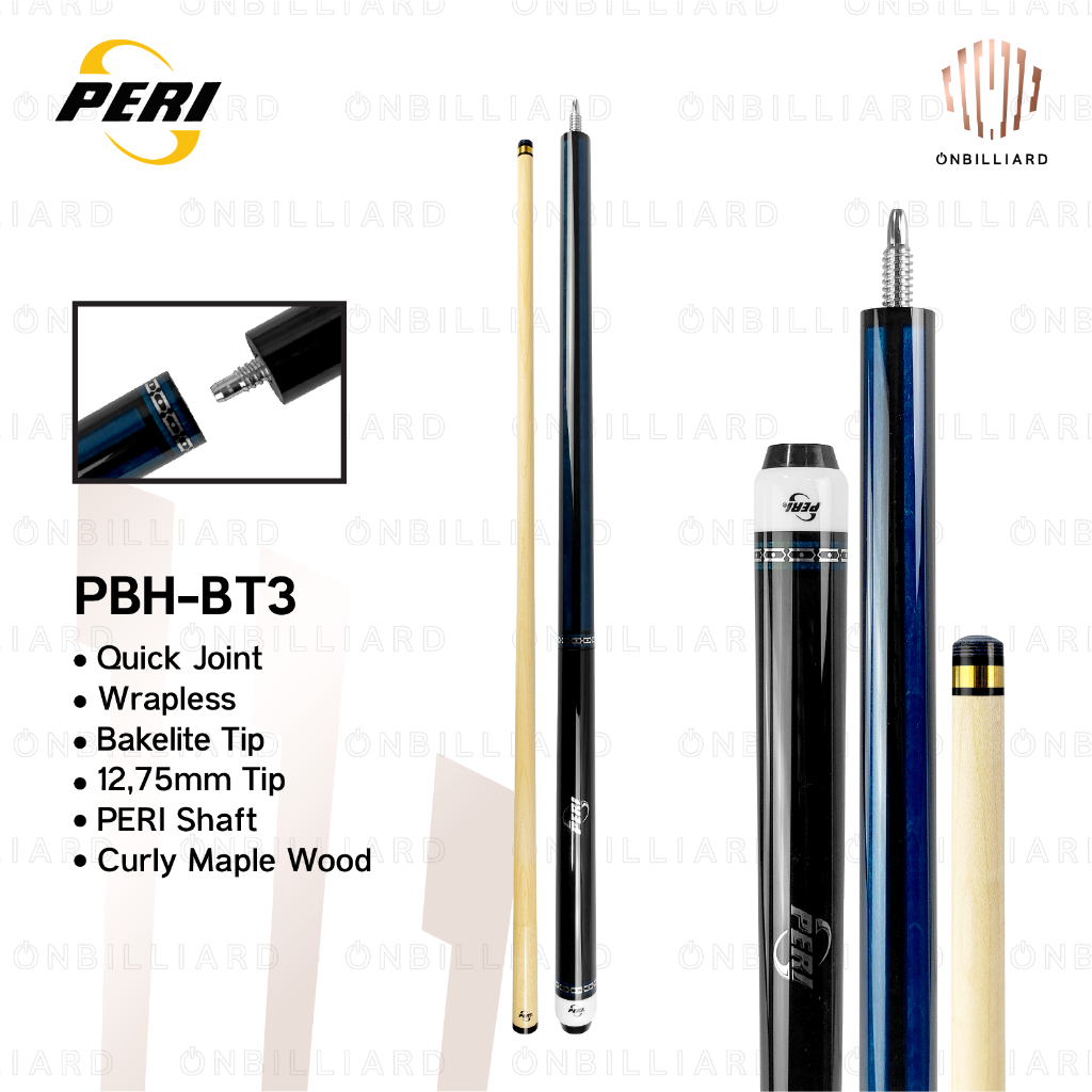 Jual PERI PBH-BT Series Jump Break Stick Maple Cue Stick Billiard