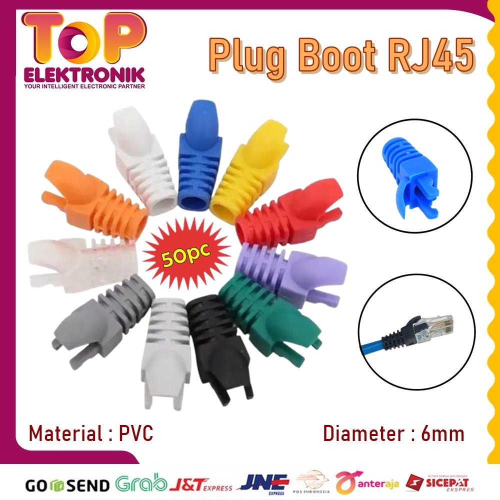 Jual PLUG BOOT / SARUNG KONEKTOR RJ45 isi 50pc | Shopee Indonesia