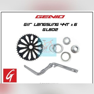 Jual Crank Set Gear Gir Langsung Tengah Sepeda BMX Ukuran 20 Genio 44T ...