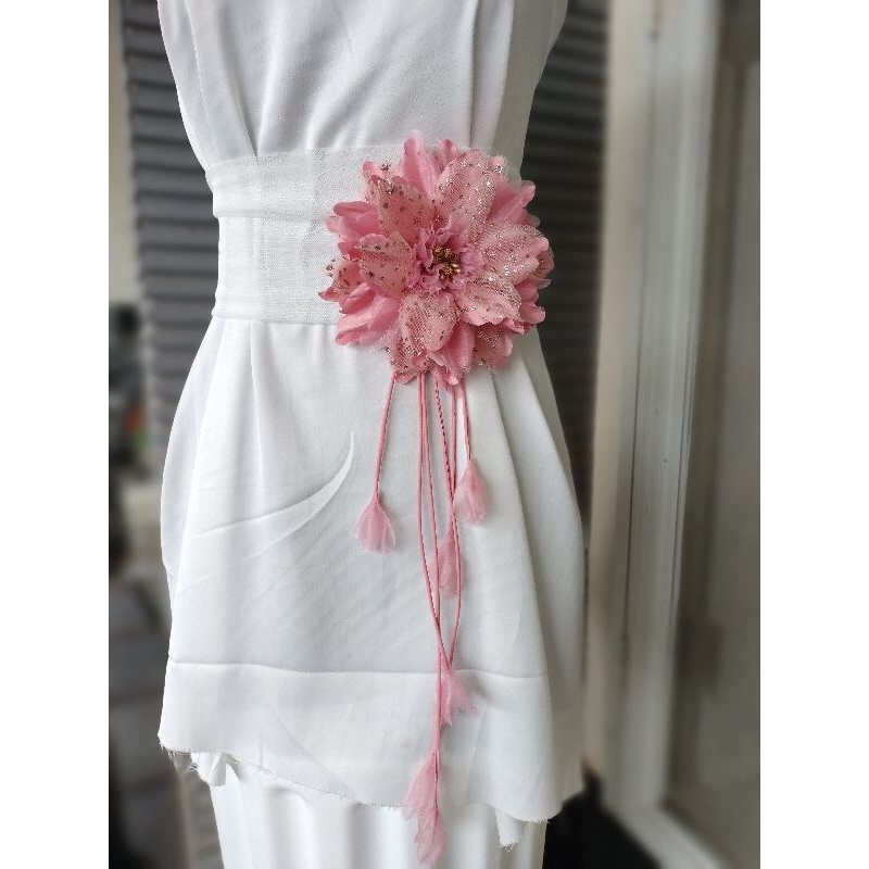 Jual Bunga pinggang rumbai/ Bunga bahu/ Hiasan bros bunga besar/ Hiasan ...