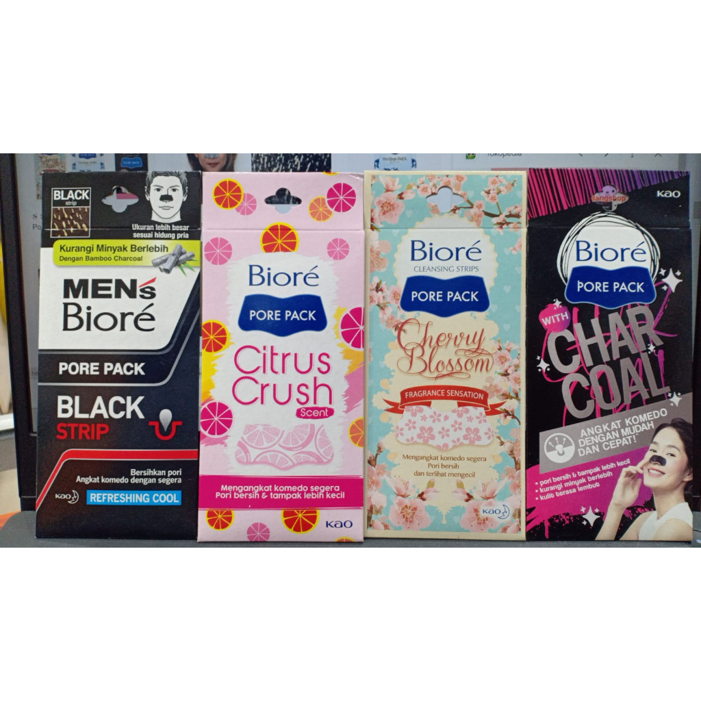 Jual Biore Pore Pack Cleansing Strips isi 4 lembar - All Variant ...