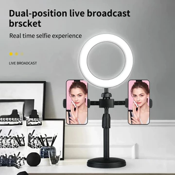 Ring Light 16 Cm Tripod Free 2 Holder Hp Ring Light Tripod Mini Live Streaming LED Make Up Vlog