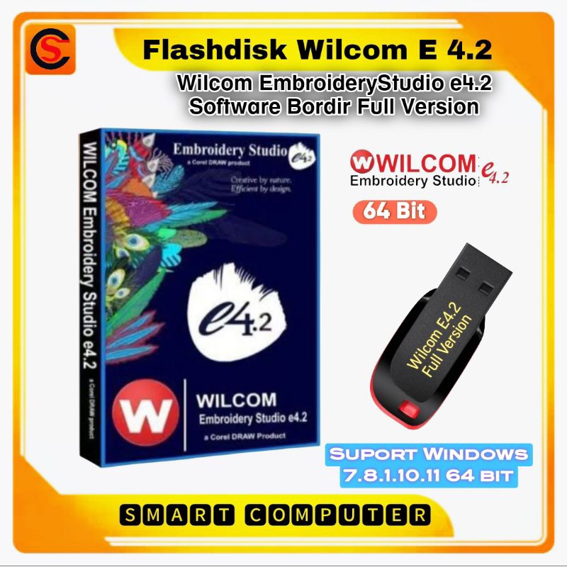 Jual Wilcom E4.2 Flashdisk Embroidery Studio e4.2 64 Bit Full version ...
