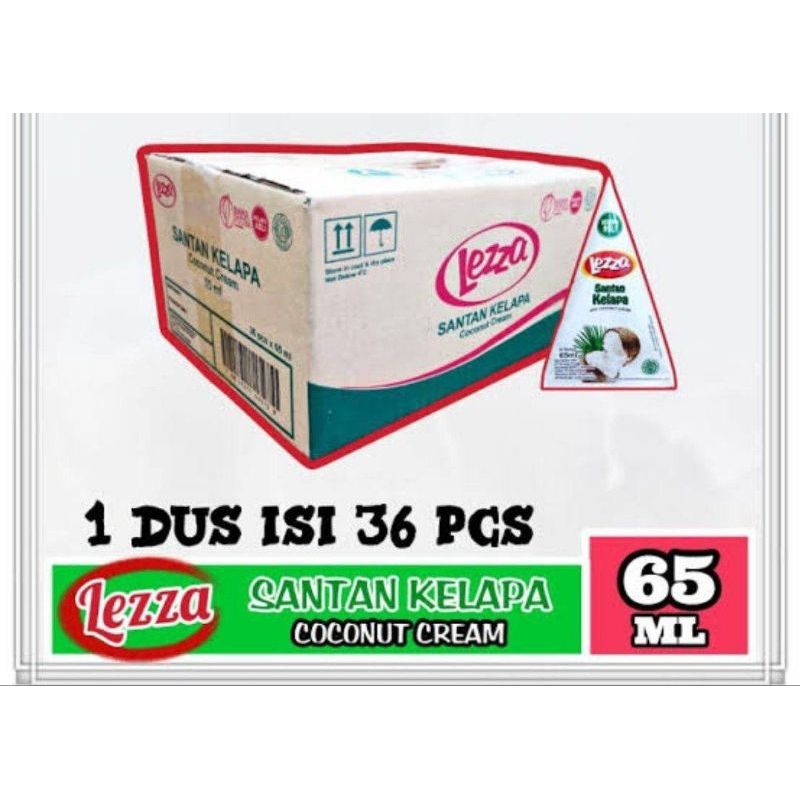 Jual SANTAN KELAPA LEZZA 1 DUS ISI 36 PCS BERAT 65 ML | Shopee Indonesia