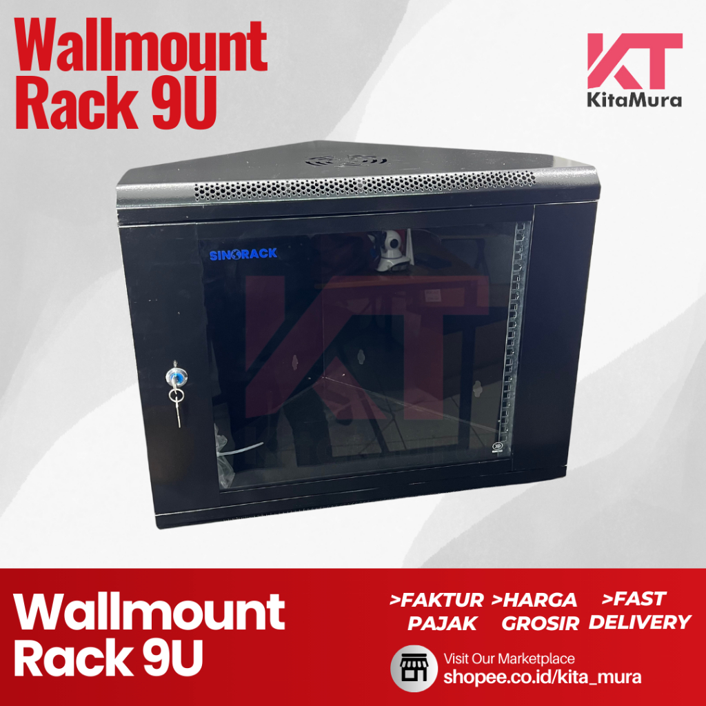 Jual Wall Mount Rack Server Sinorack 9U , Rack Server Siku Type SN ...
