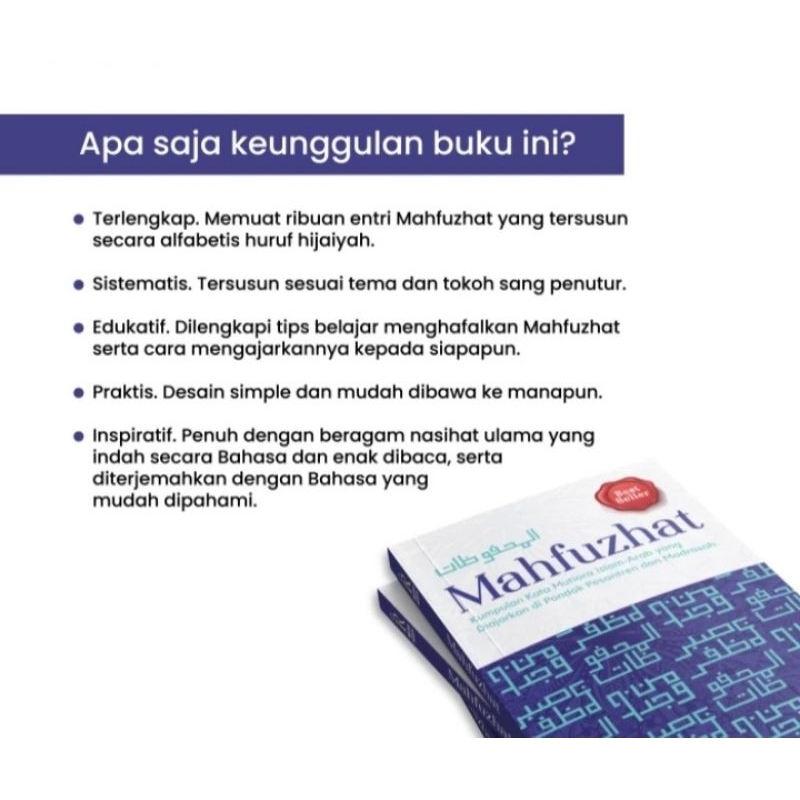 Jual mahfuzhat kumpulan kata mutiara islam arab pesantren | Shopee ...